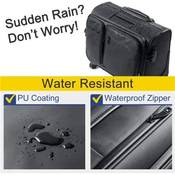 VEVOR Rolling Laptop Bag Fits Up to 17.3 in. Laptop Wheeled  Rolling Laptop Bag w/ Lock, 22L Cabin Size, Water Resistant, 14\